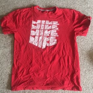 red nike shirt